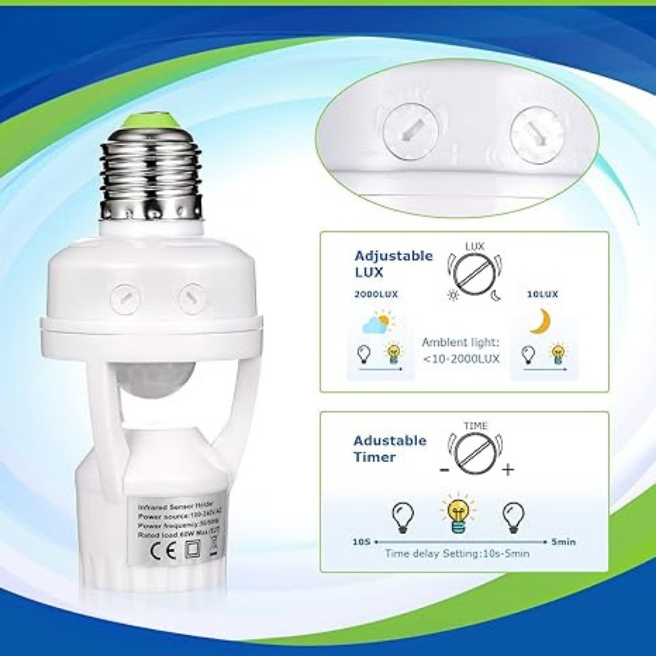 Bulb, objímka s pohybovým senzorem (1+1 ZDARMA) - Image 5
