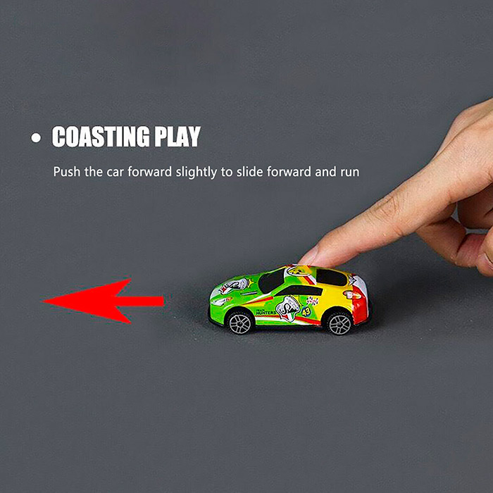 Když malé auto narazí na tvrdý předmět, vystřelí do vzduchu a když narazí na zem, pokračuje v jízdě!