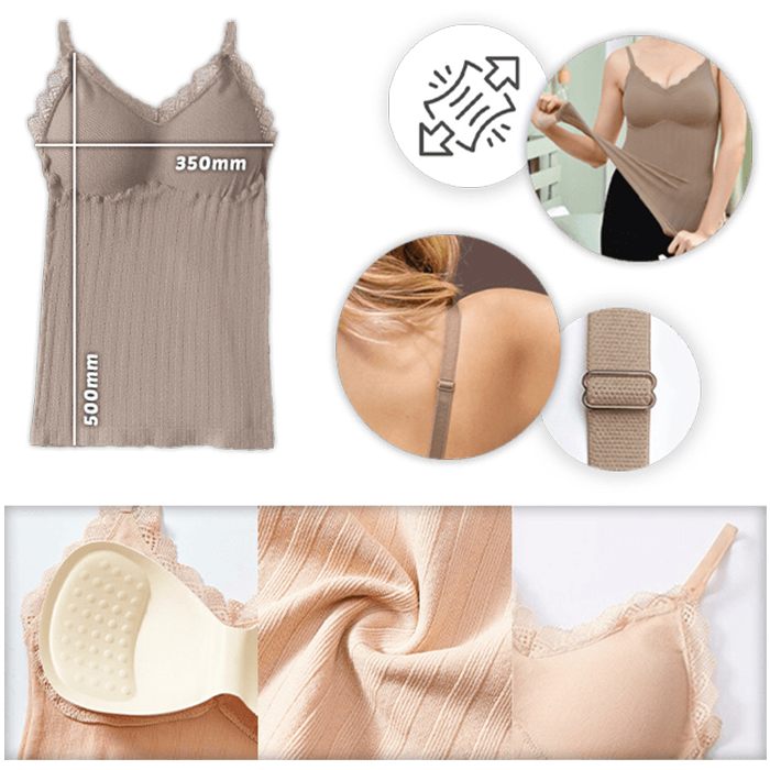 ComfortTop, 1+1 ZDARMA sada triček s výztuží v černé a béžové barvě - Image 7