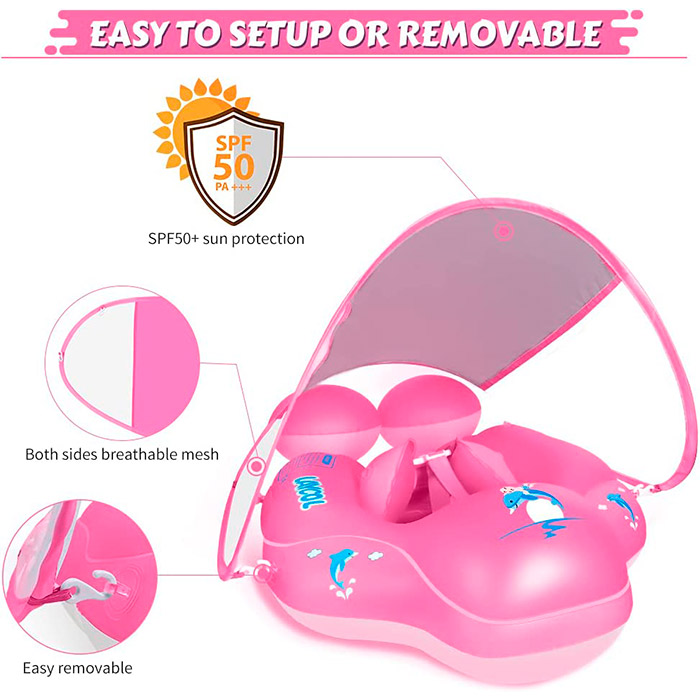 FloatyBaby, plavecký kruh pro miminka a batolata s přístřeškem - Image 6
