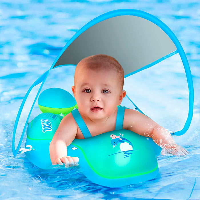 FloatyBaby, plavecký kruh pro miminka a batolata s přístřeškem - Image 8