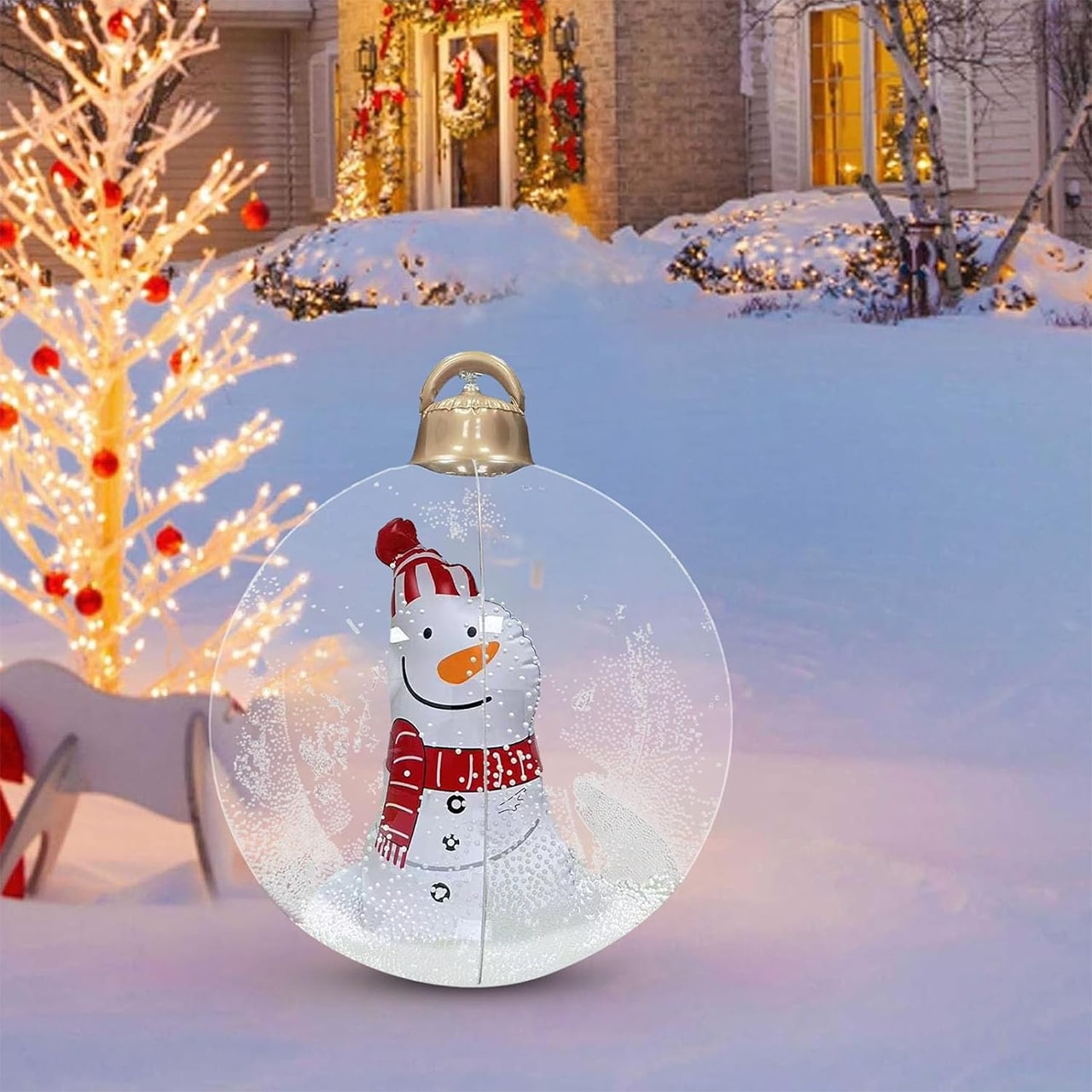 GlowySnowy, vánoční koule s motivem sněhuláka a světlem - Image 3