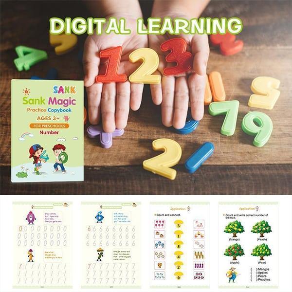 KidBook, 4-dílná sada pracovních sešitů na psaní a kreslení pomocí kouzelného pera, které se automaticky vymaže - Image 6