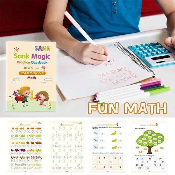 KidBook, 4-dílná sada pracovních sešitů na psaní a kreslení pomocí kouzelného pera, které se automaticky vymaže - Image 8