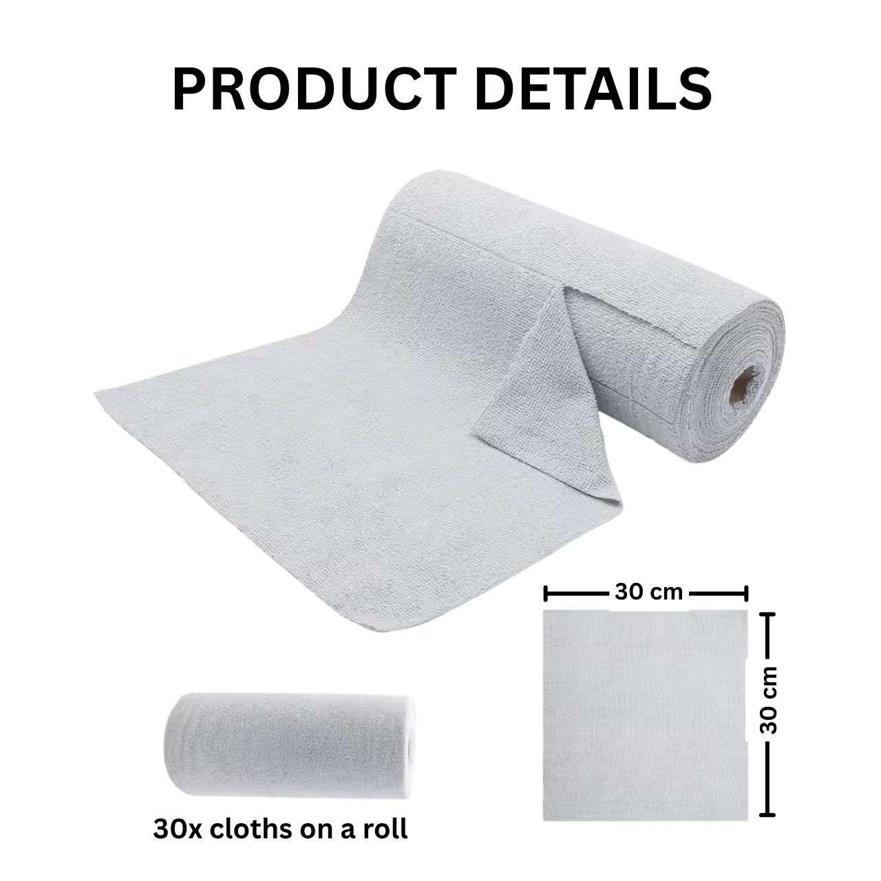 Mikrovláknové čisticí utěrky v roli (30 kusů), KitchRoll - Image 7