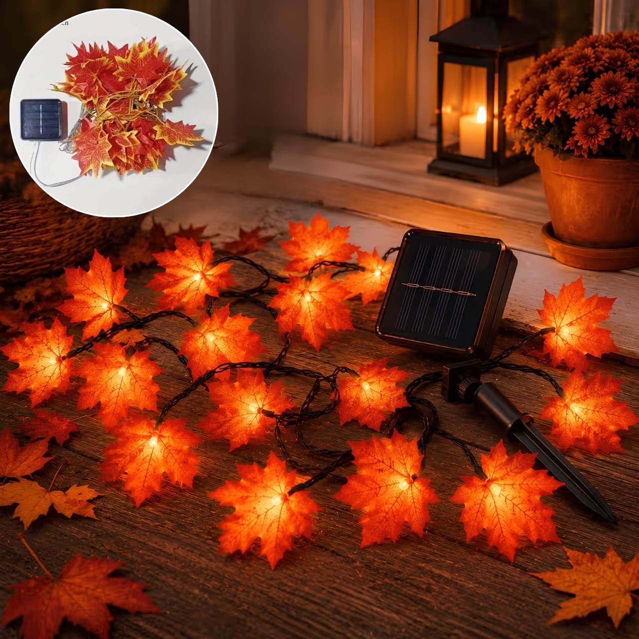 Solární LED světelný řetěz s podzimními listy, MapleLeaf - Image 5
