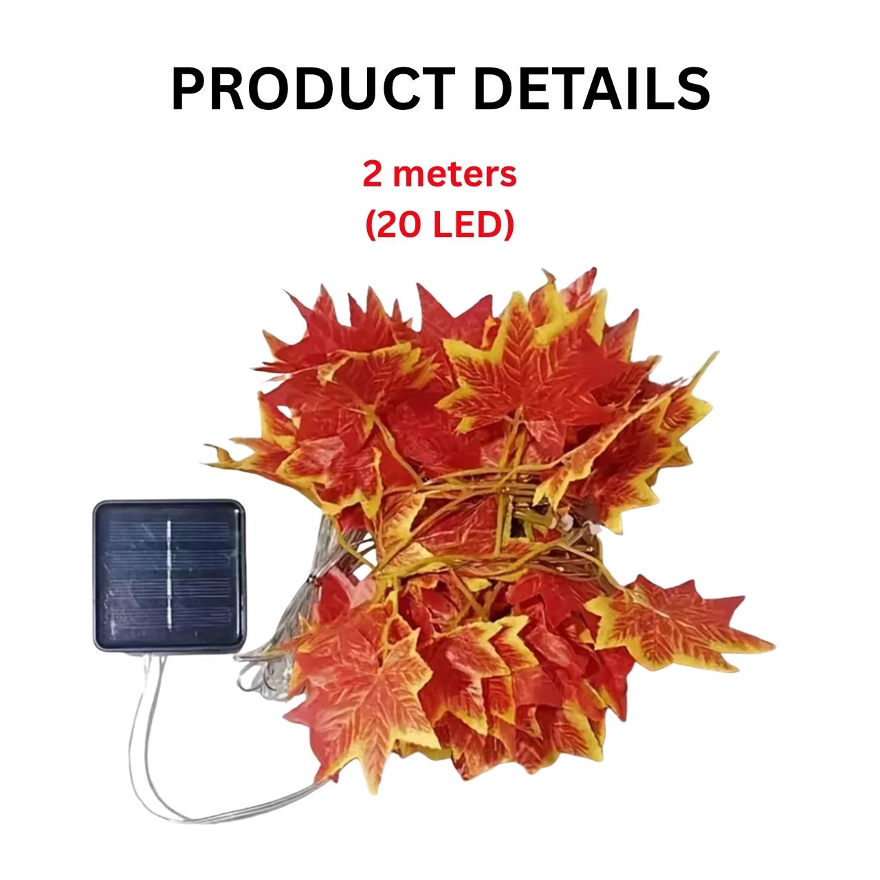 Solární LED světelný řetěz s podzimními listy, MapleLeaf - Image 7