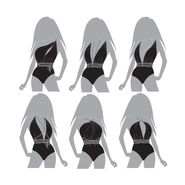 Monokini, jednodílné podšité plavky bez vycpávek, které se dají nosit na několik způsobů - Image 5