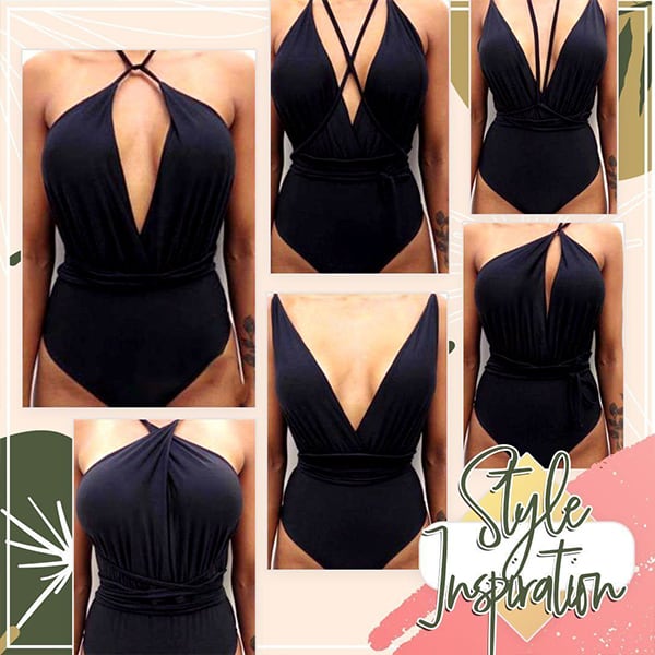 Monokini, jednodílné podšité plavky bez vycpávek, které se dají nosit na několik způsobů - Image 8