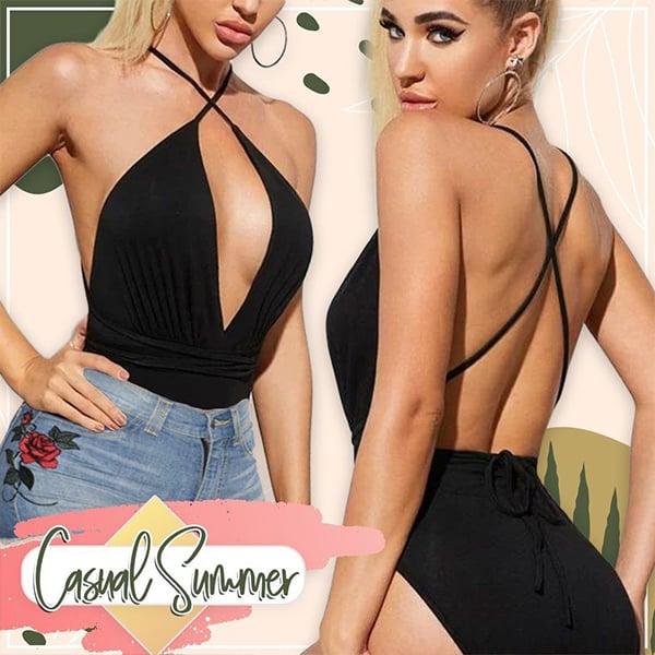 Monokini, jednodílné podšité plavky bez vycpávek, které se dají nosit na několik způsobů - Image 9
