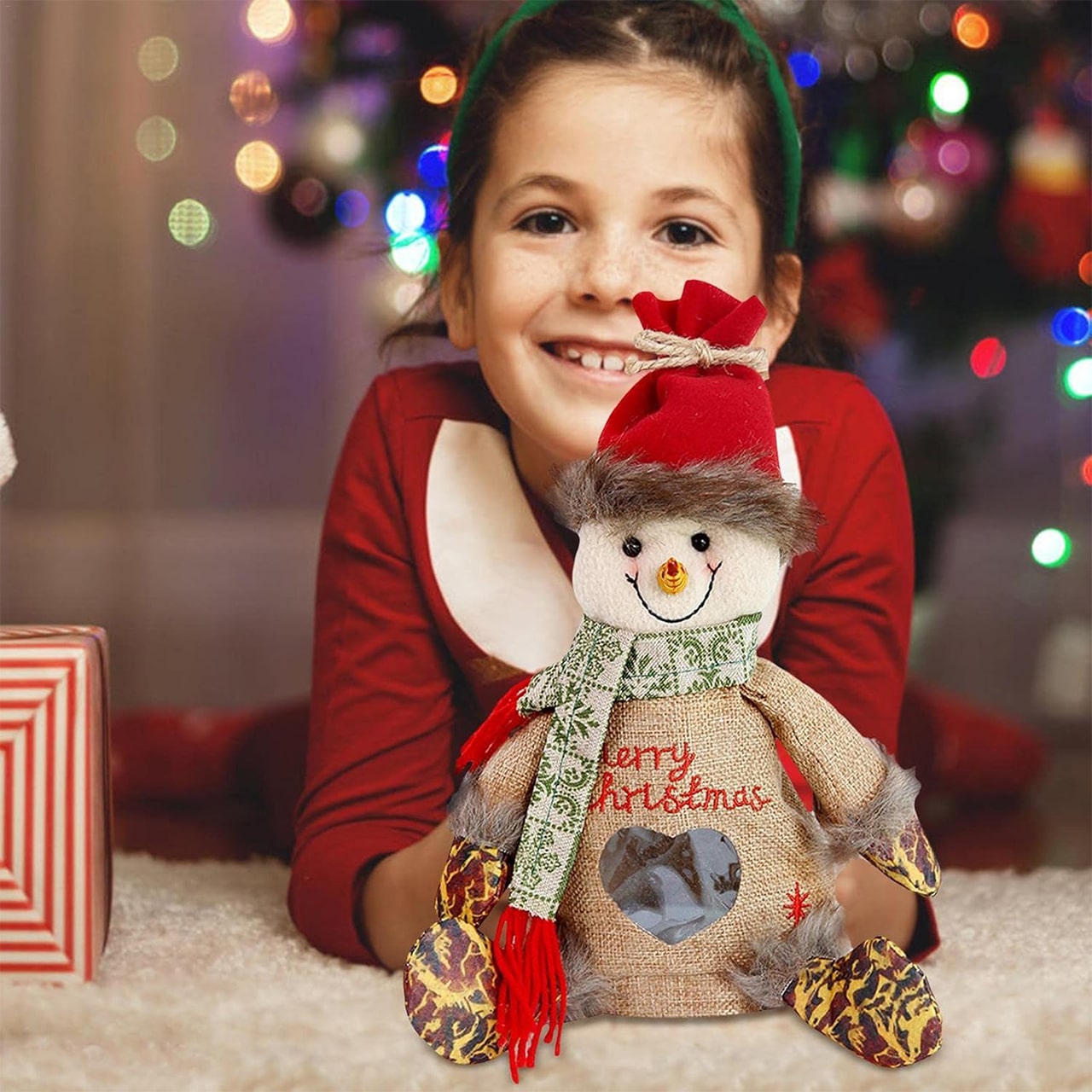 SnowMan, jedinečná dárková taška ve tvaru sněhuláka - Image 3
