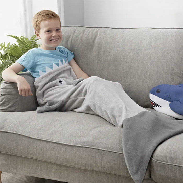 TailsBlanket, deka ve tvaru ocasu mořské panny nebo žraloka - Image 3