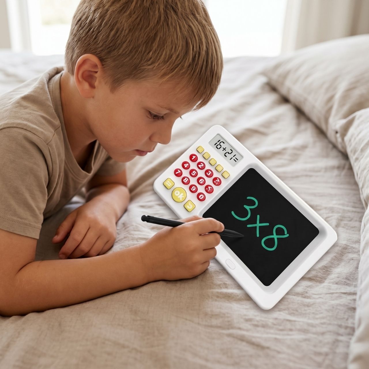 Výukový tablet 2 v 1 s kalkulačkou pro děti, TrainMath - Image 10