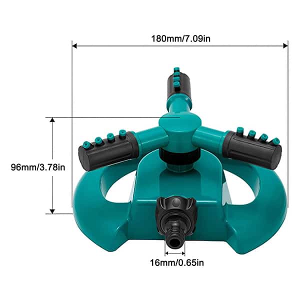WaterSprinkler, zahradní postřikovač se třemi vidlicemi a 360-stupňovým otáčením - Image 2