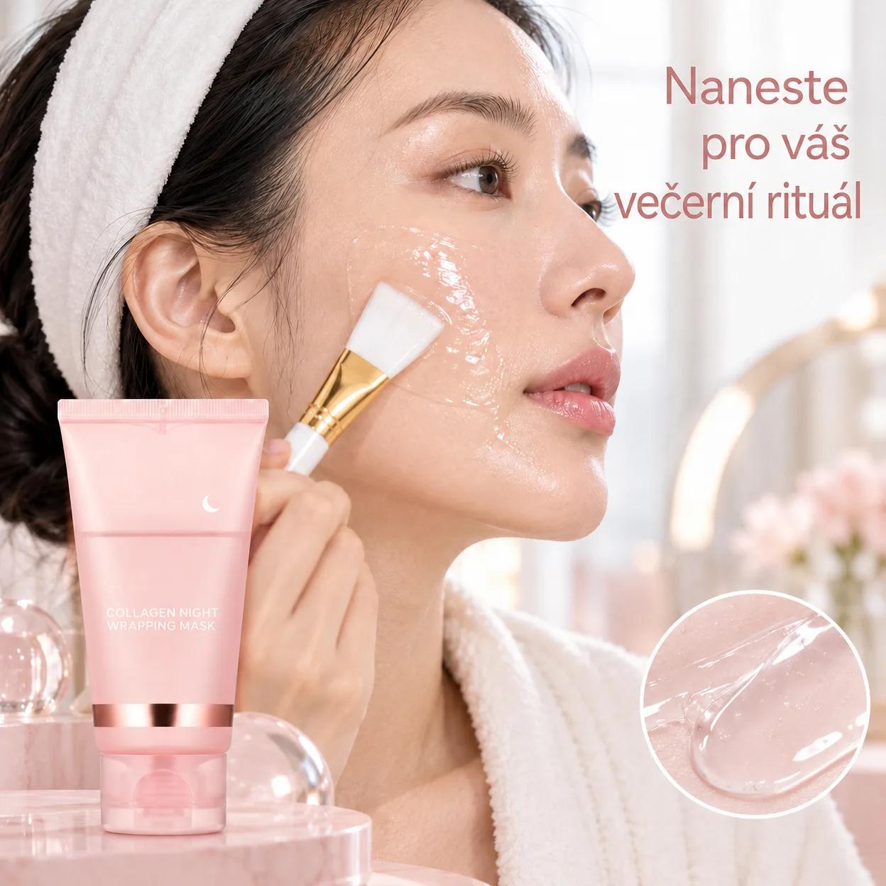 CollagenMask, kolagenová noční pleťová maska s peel-off efektem (1+1 ZDARMA ) - Image 4