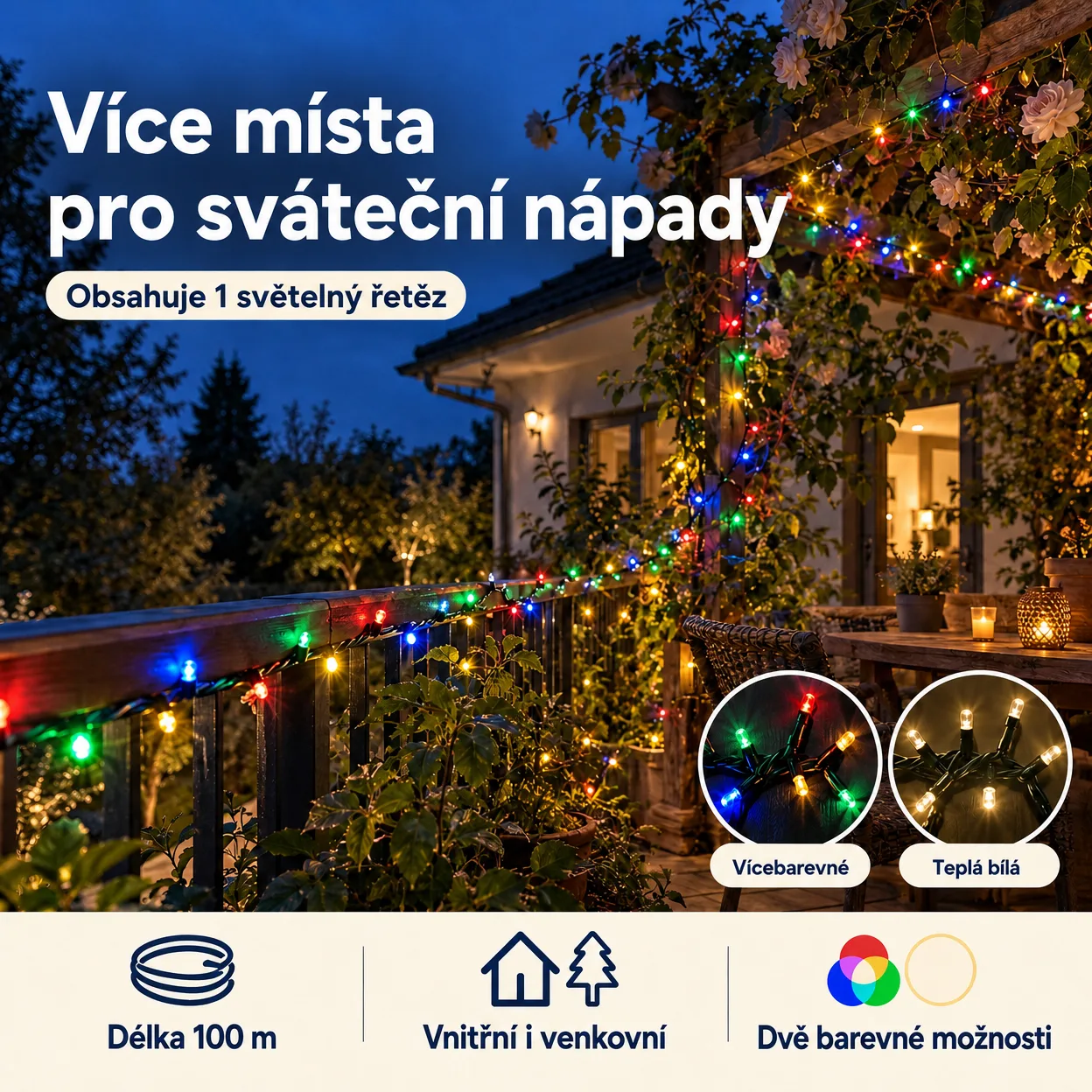 100mLL Sváteční světelný řetěz - Image 9