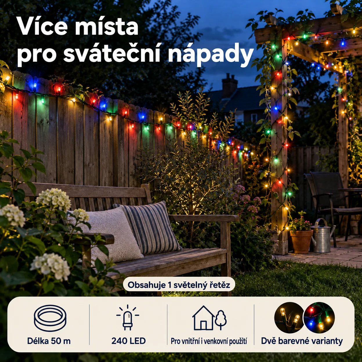 50mLL Světelný řetěz pro slavnostní atmosféru - Image 9