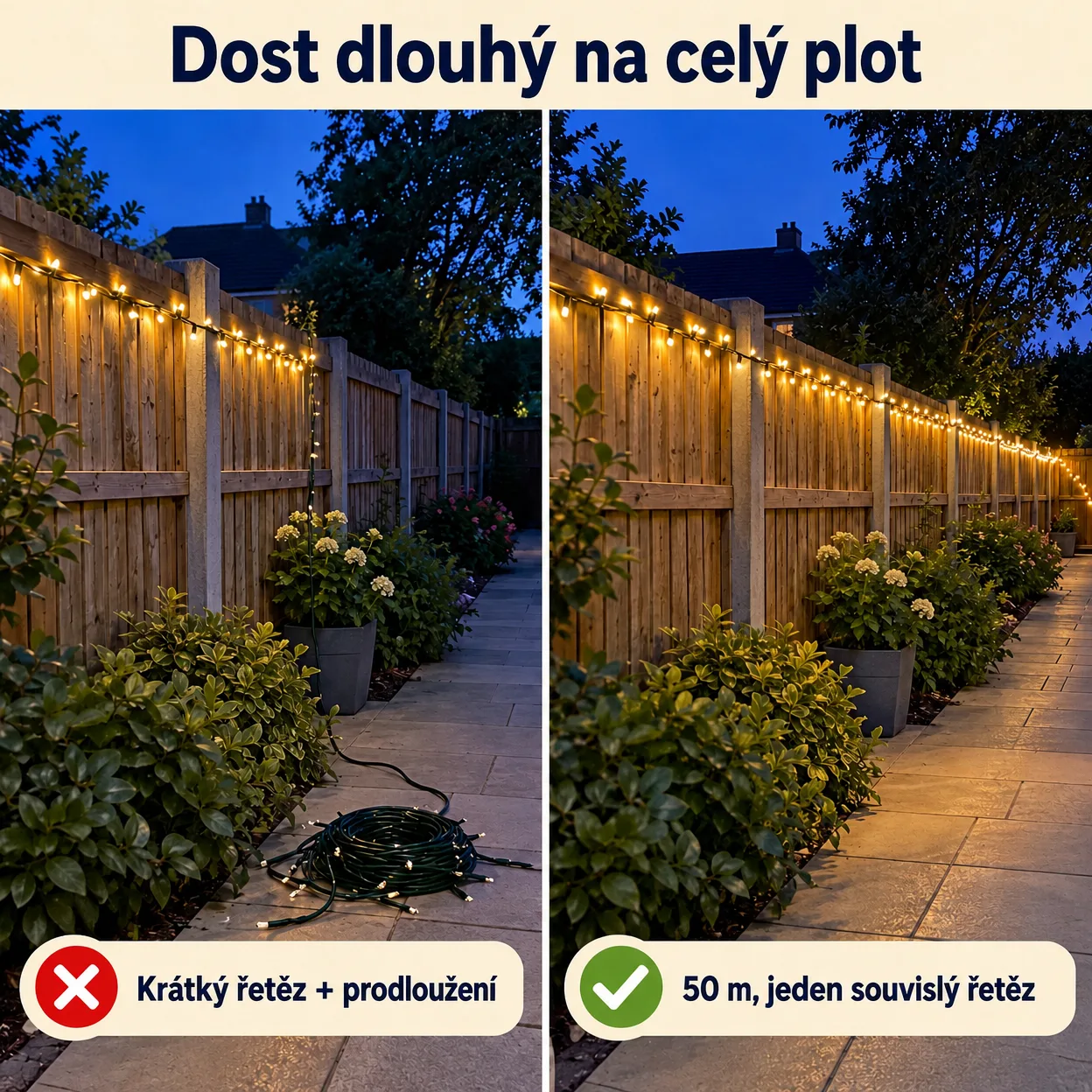 50mLL Světelný řetěz pro slavnostní atmosféru