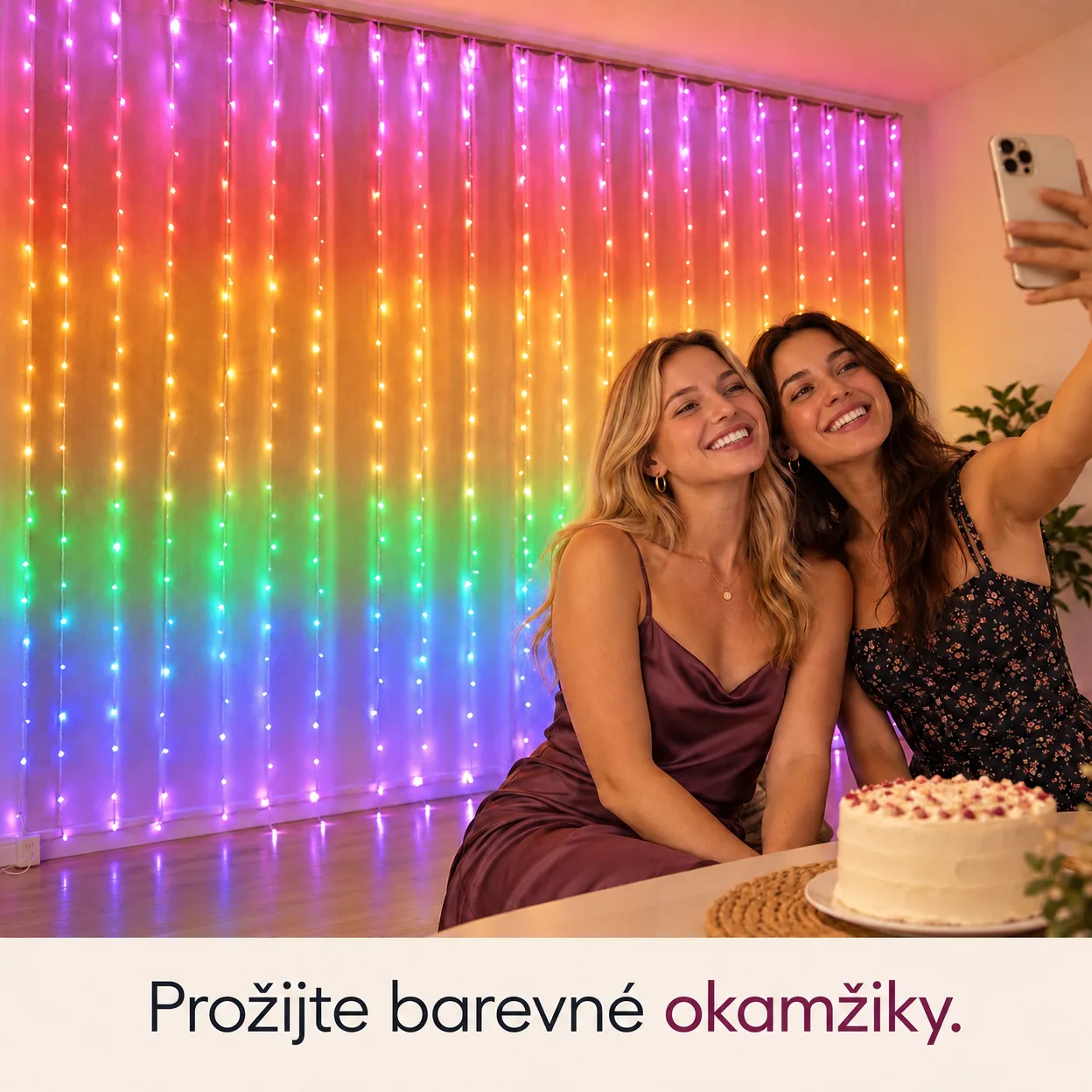 ColorfulCurtain, lehký závěs s 300 barevnými LED světly - Image 6