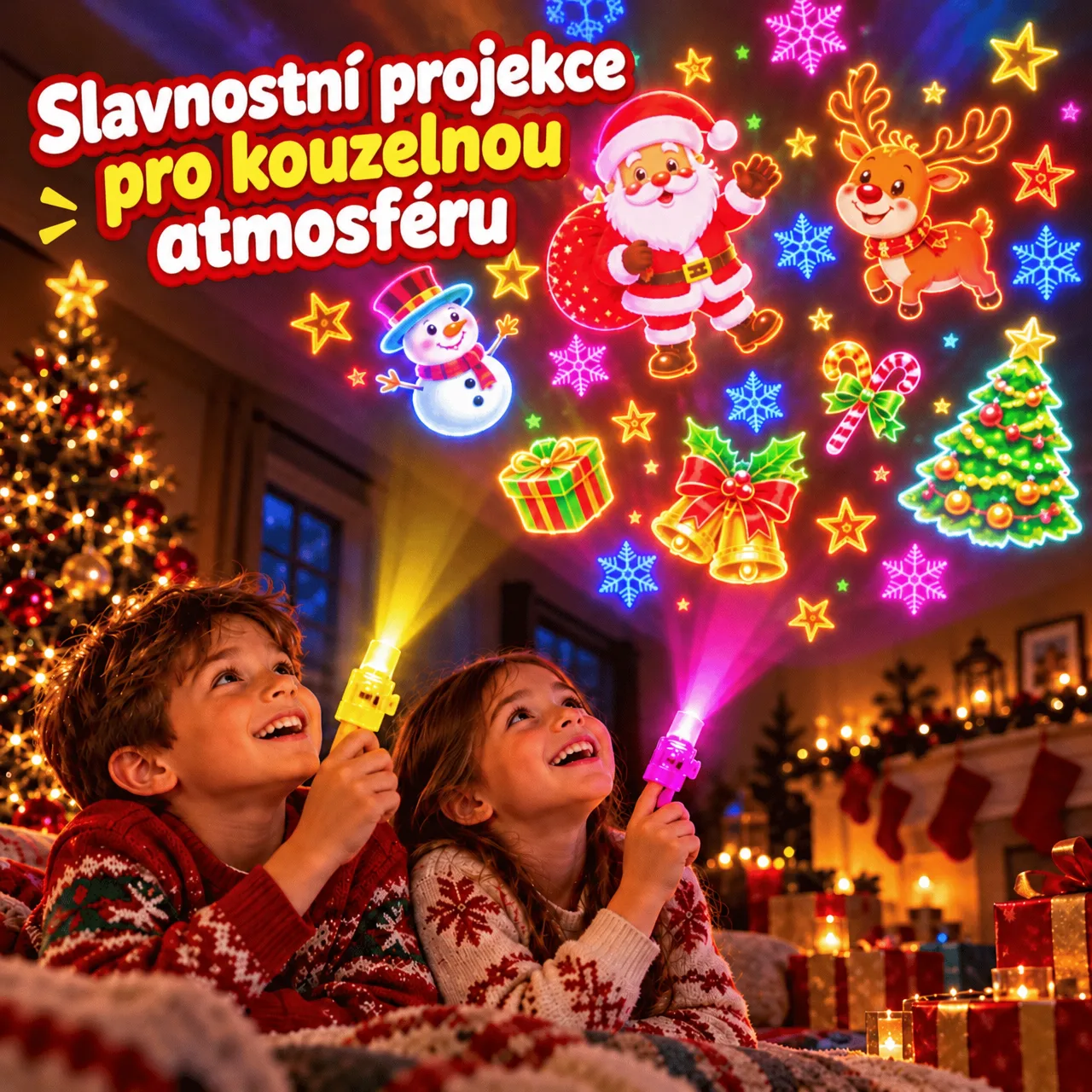 Sváteční projekce pro kouzelnou atmosféru