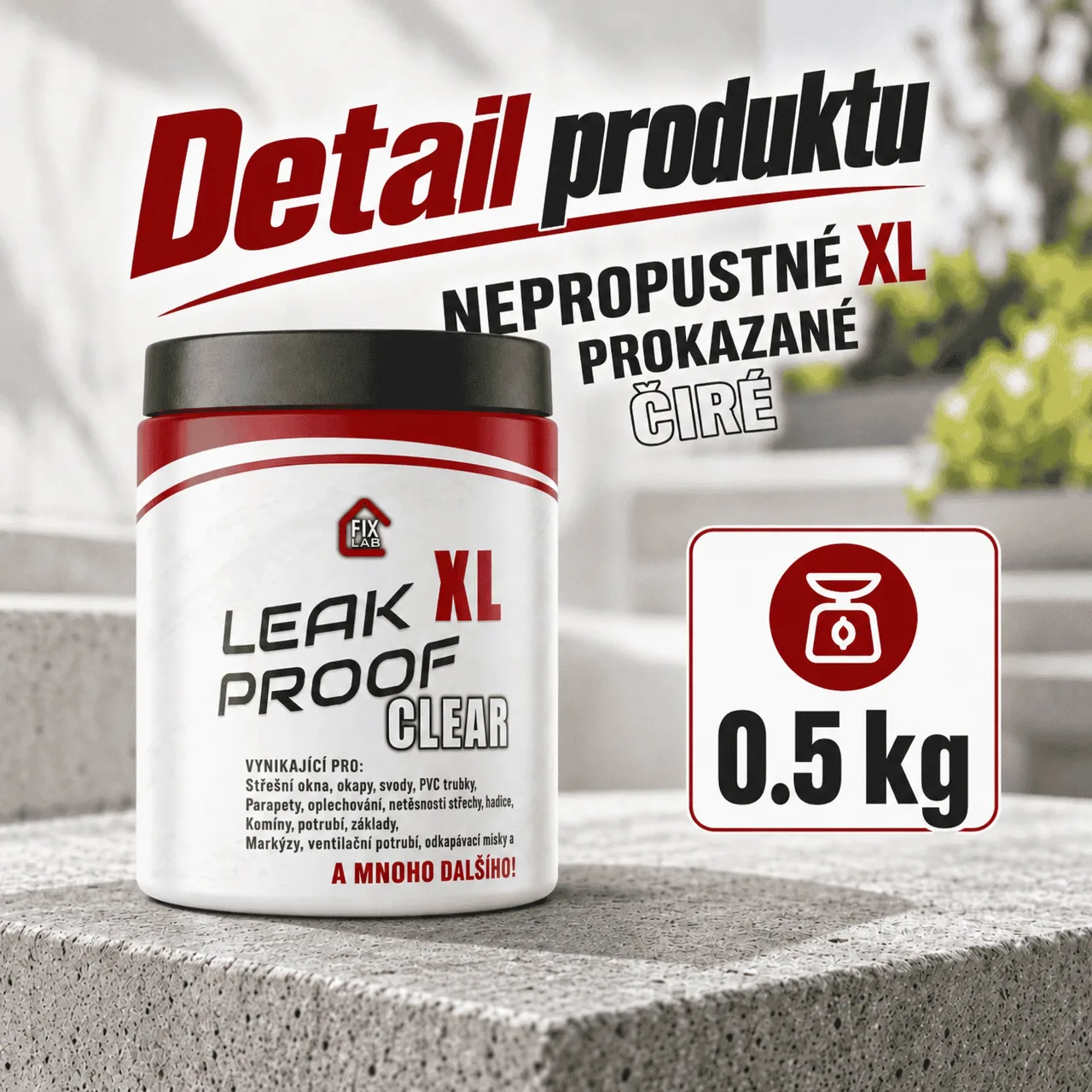 Transparentní nátěr pro utěsnění prasklin, LeakProof - Image 3