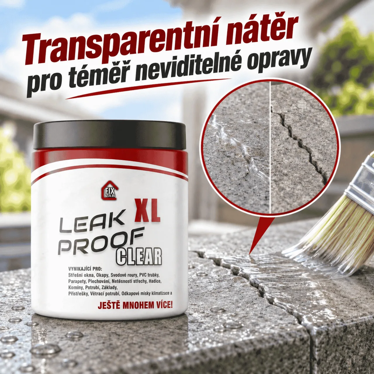 Transparentní nátěr pro téměř neviditelné opravy