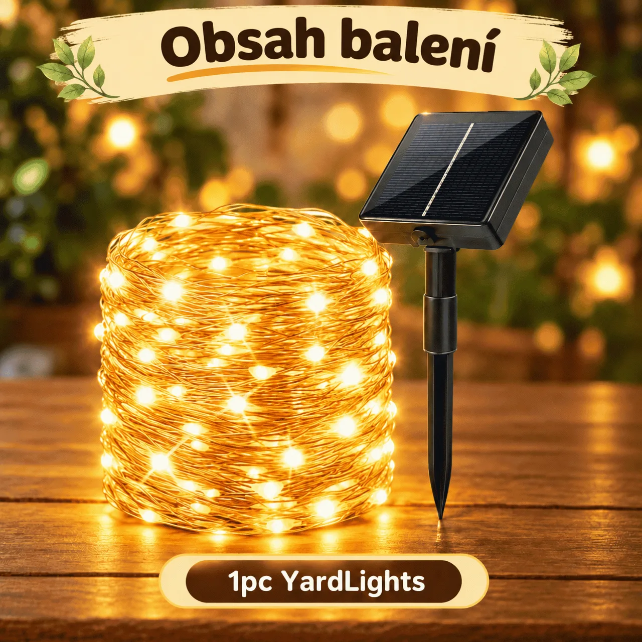 Solární LED světelný řetěz (12 m), YardLights - Image 2
