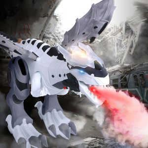 DinoStar, robotický drak, který chrlí vodní páru jako oheň, pohybuje se a vydává hlasy